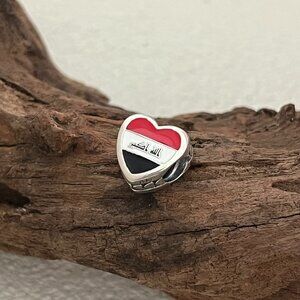 Pandora Iraq Flag Exclusive Heart Charm S925 ALE Bead Charm